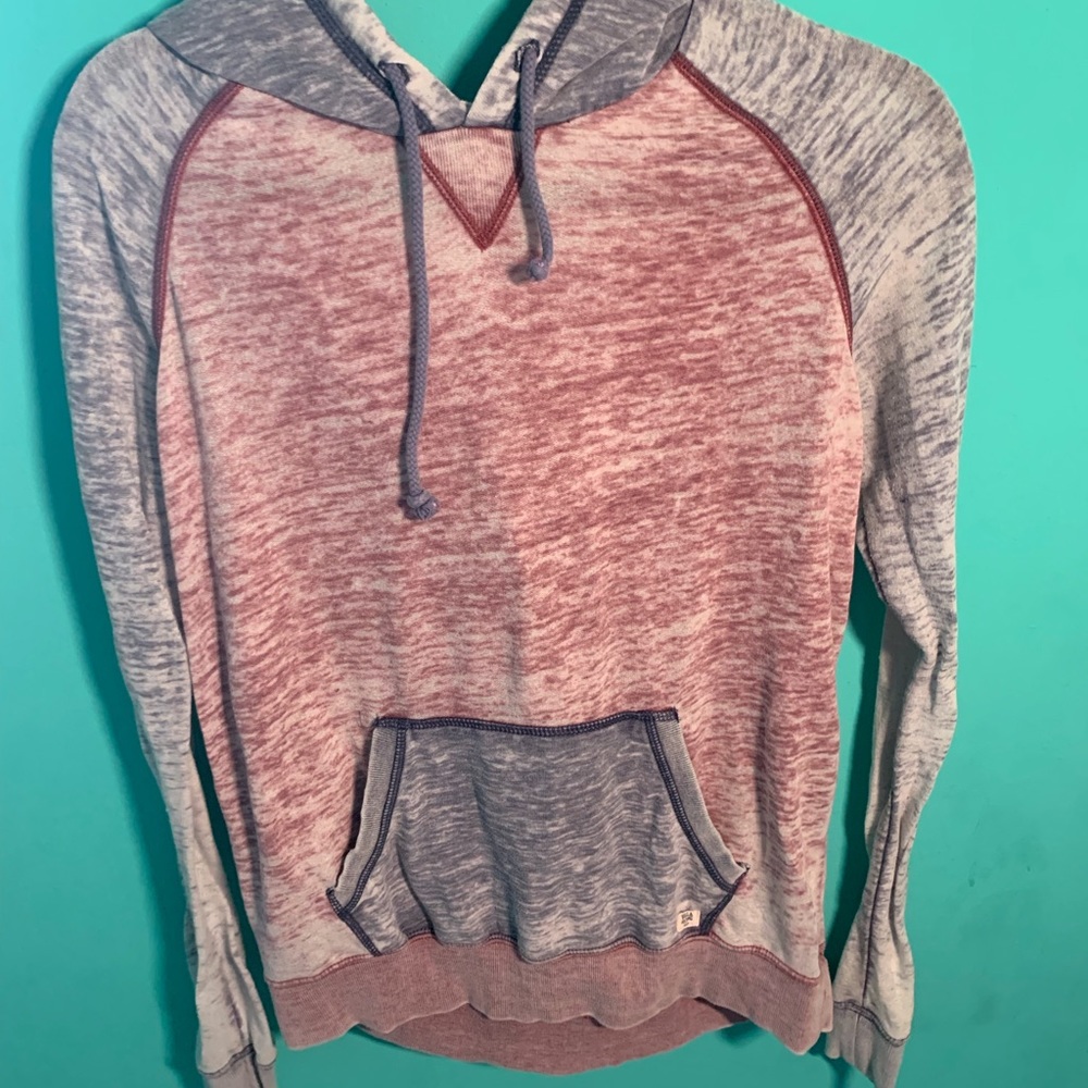 Distressed Billabong T-Shirt Material Hoodie
